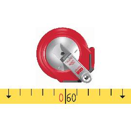 Kapselbandmaß Radius 520, Kunststoff, gelb Produktbild